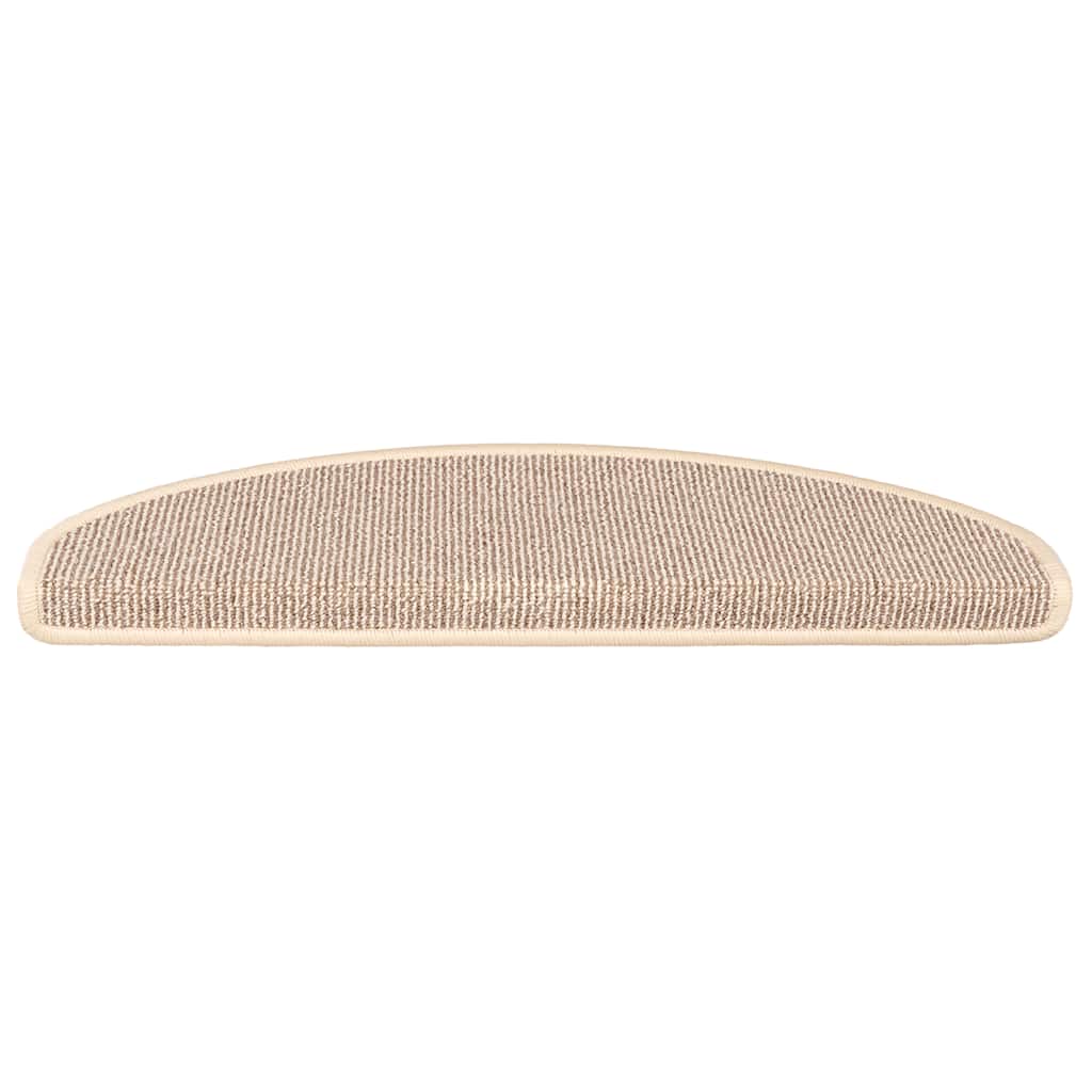 vidaXL Stufenmatten 15 Stk. 65x21x4 cm Weiß und Braun Halbrund Groß