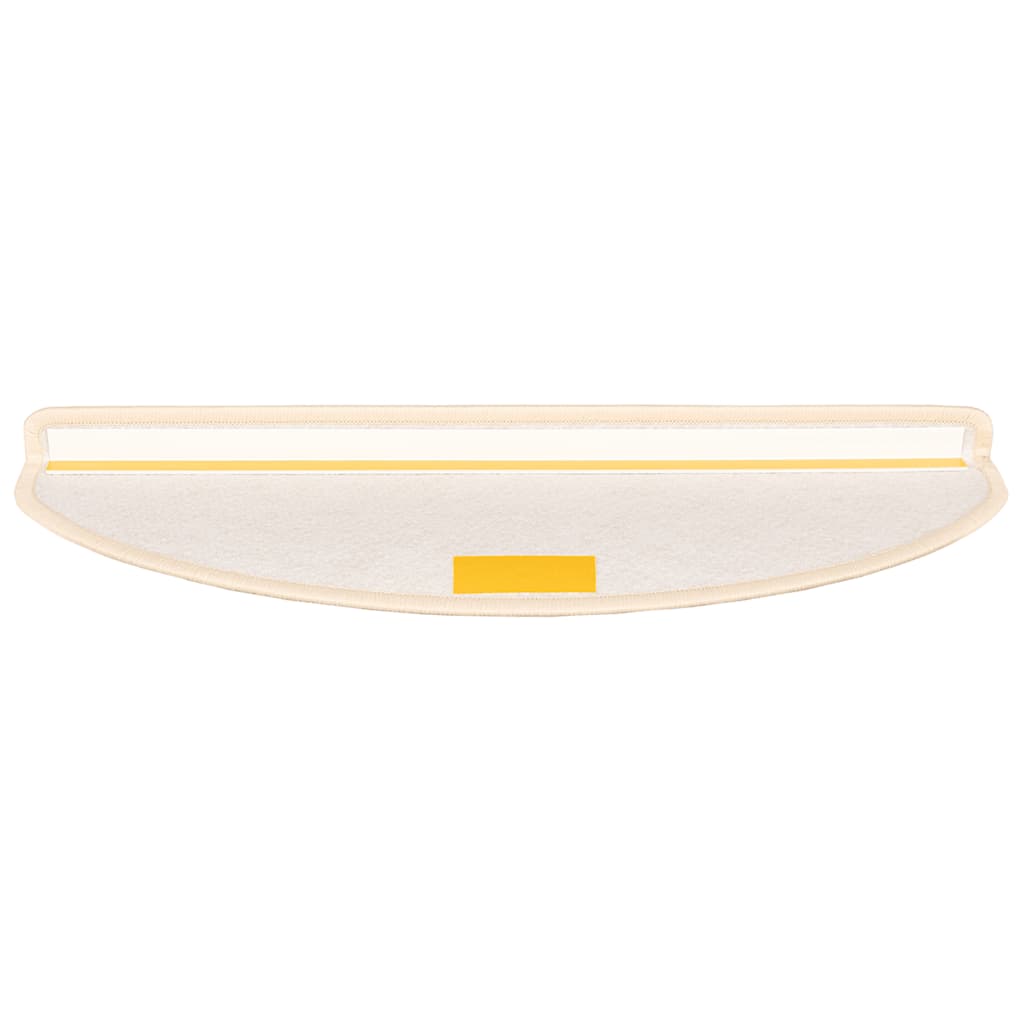vidaXL Stufenmatten 15 Stk. 65x21x4 cm Weiß und Braun Halbrund Groß