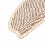 vidaXL Stufenmatten 15 Stk. 65x21x4 cm Weiß und Braun Halbrund Groß