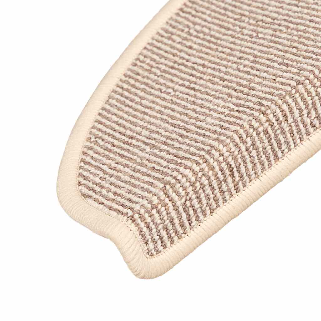 vidaXL Stufenmatten 15 Stk. 65x21x4 cm Weiß und Braun Halbrund Groß