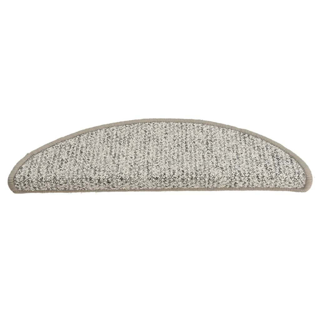 vidaXL Treppenmatten 15 Stk. Hellgrau 56x17x3 cm