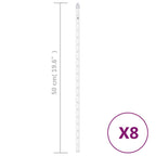vidaXL 8 Stk. Meteorlichter 50 cm 288 LEDs Innen- Außenbereich Blau