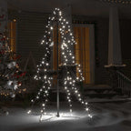 vidaXL Weihnachtsbaum in Kegelform 160 LEDs Indoor & Outdoor 78x120 cm