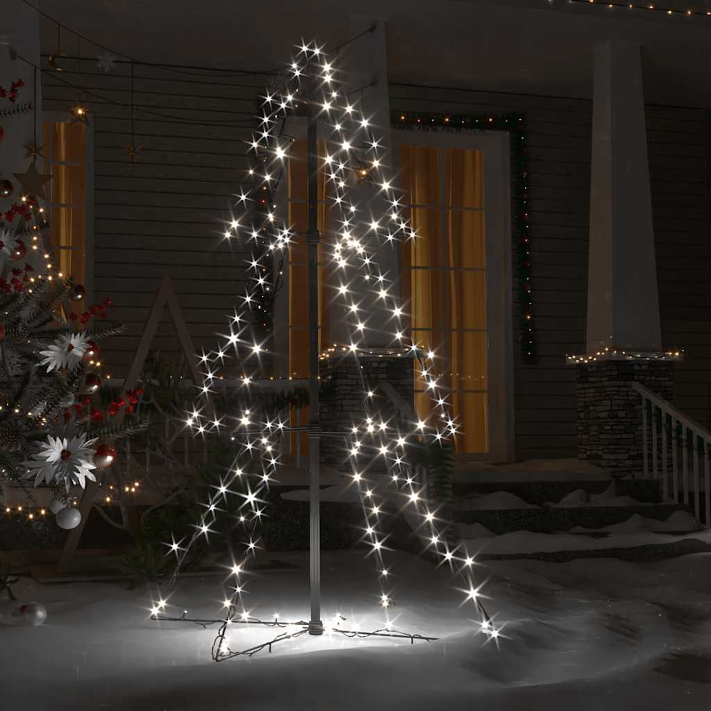 vidaXL Weihnachtsbaum in Kegelform 160 LEDs Indoor & Outdoor 78x120 cm