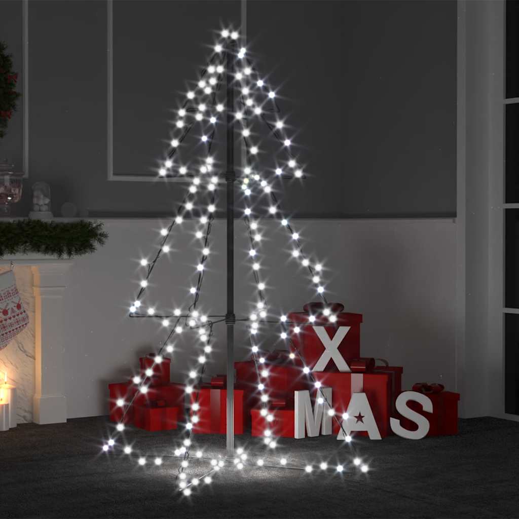 vidaXL Weihnachtsbaum in Kegelform 160 LEDs Indoor & Outdoor 78x120 cm