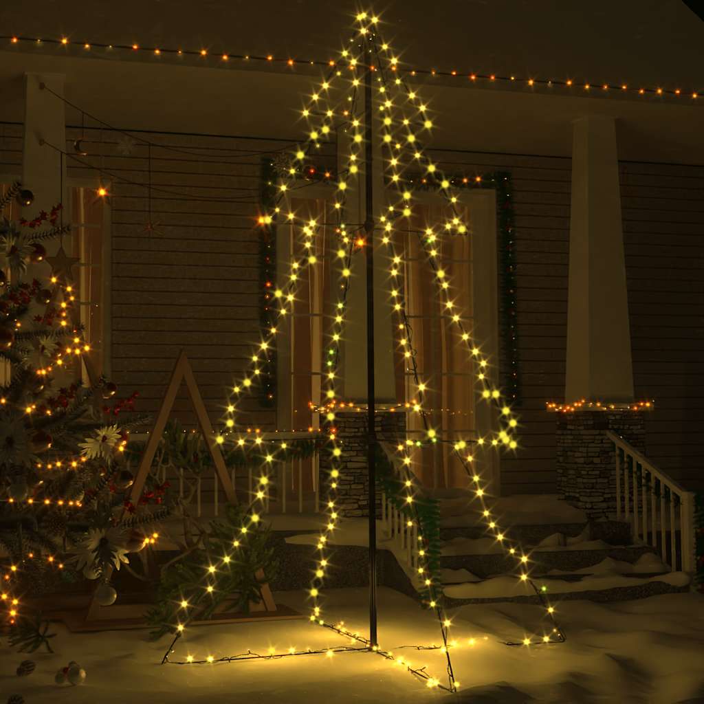 vidaXL Weihnachtsbaum in Kegelform 240 LEDs Indoor Outdoor 118x180 cm
