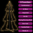 vidaXL Weihnachtsbaum in Kegelform 240 LEDs Indoor Outdoor 118x180 cm