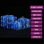 vidaXL LED-Geschenkboxen 3 Stk. Weihnachtsdekoration Kaltweiß