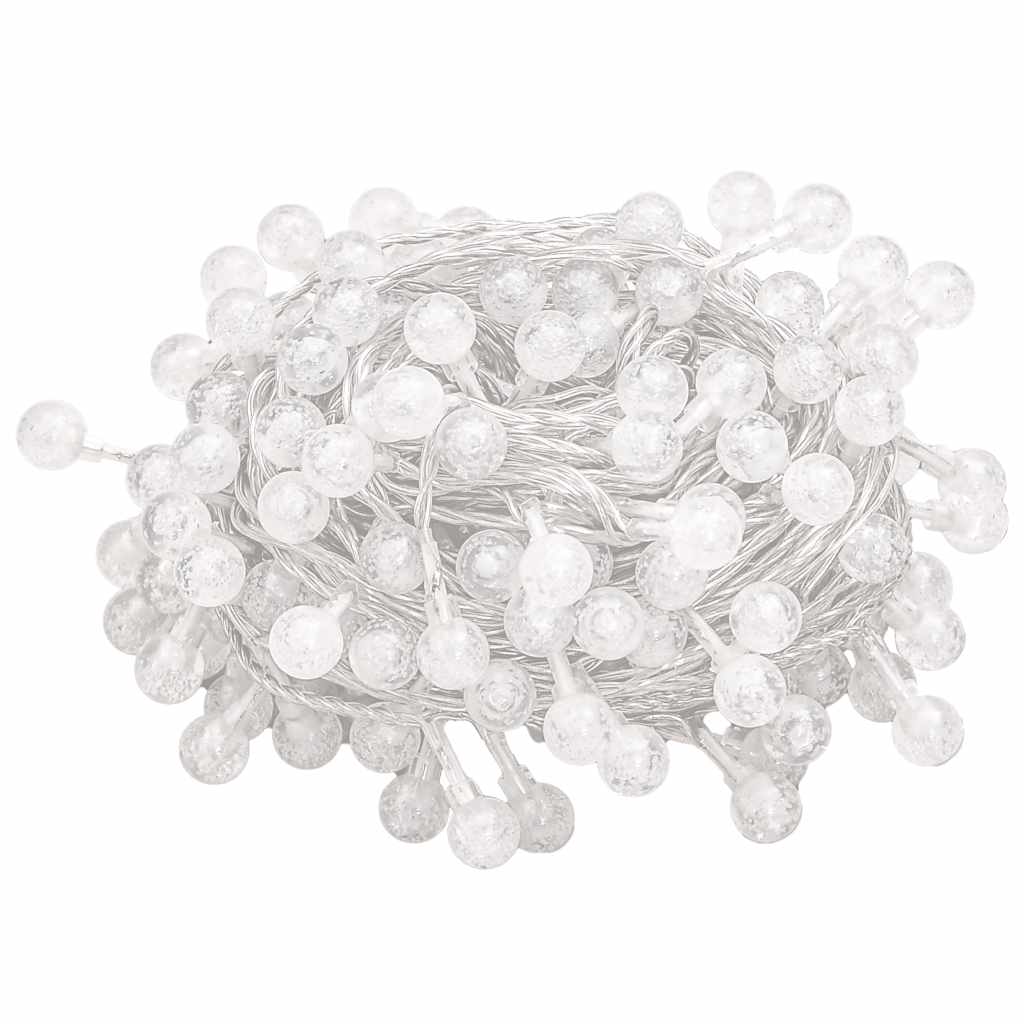 vidaXL Lichterkette Kugeln 40 m 400 LED Kaltweiß 8 Funktionen