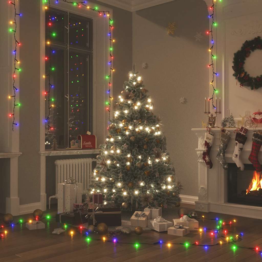 vidaXL Lichterkette mit 400 LEDs Blau 40 m 8 Lichteffekte