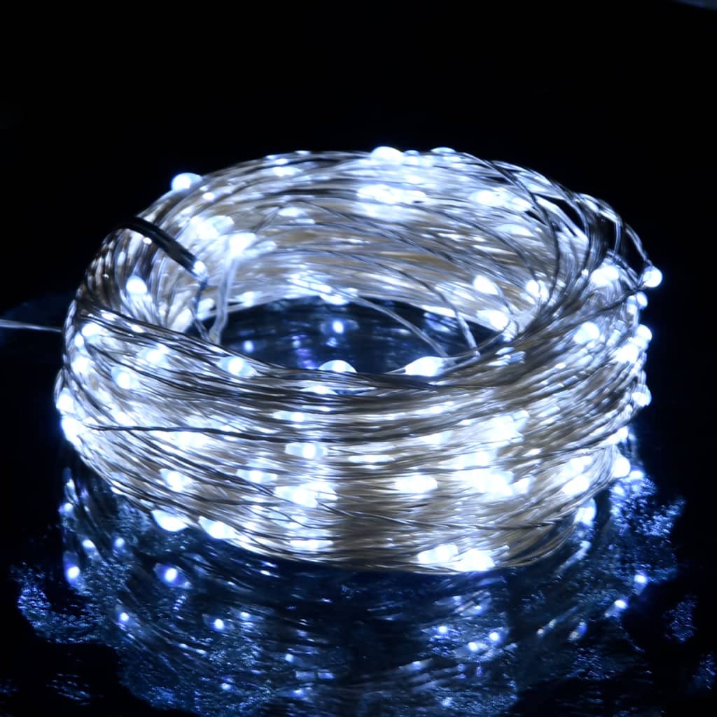vidaXL LED-Lichterdraht 40 m 400 LED Kaltweiß 8 Funktionen