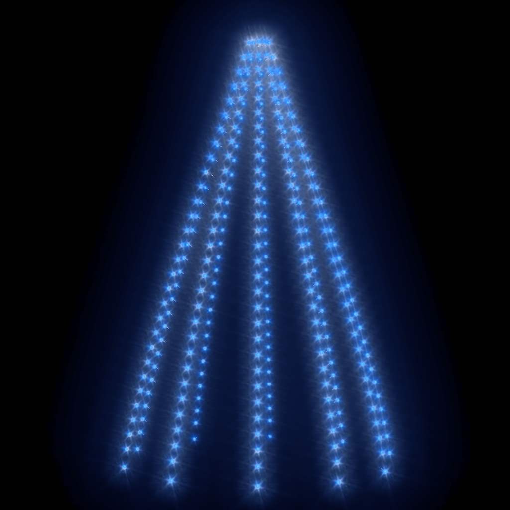 vidaXL Weihnachtsbaum-Lichternetz mit 250 LEDs Blau 250 cm