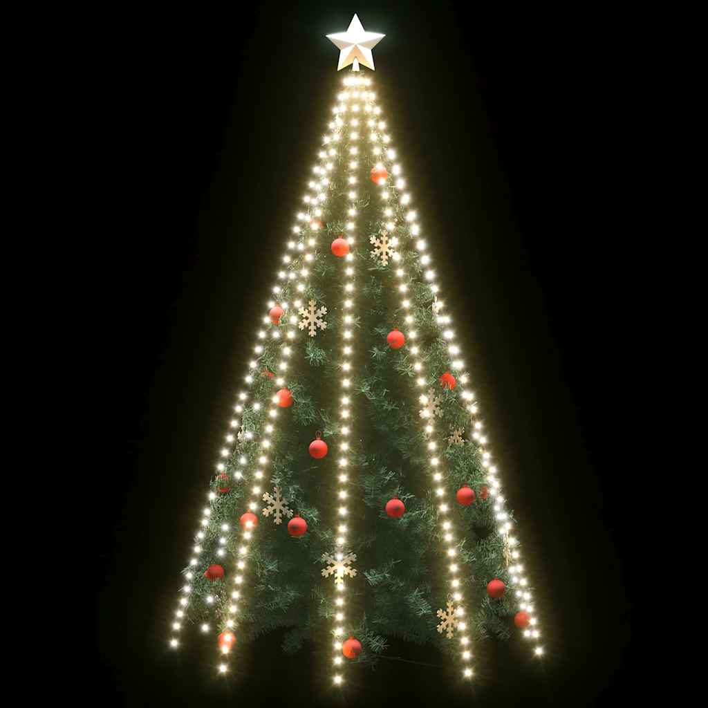 vidaXL Weihnachtsbaum-Lichternetz mit 400 LEDs Kaltweiß 400 cm