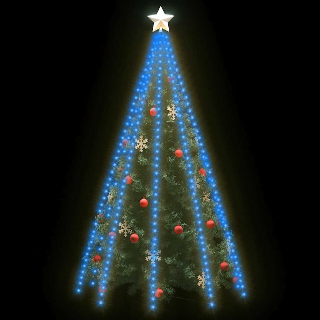 vidaXL Weihnachtsbaum-Lichternetz mit 400 LEDs Blau 400 cm