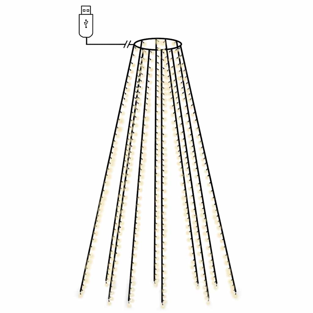 vidaXL Weihnachtsbaum-Beleuchtung 500 LEDs Kaltweiß 500 cm