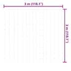 vidaXL LED-Lichtervorhang 3x3 m 300 LED Bunt 8 Funktionen