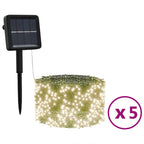 vidaXL Solar-Lichterketten 5 Stk. 5x200 LED Warmweiß Innen Außen