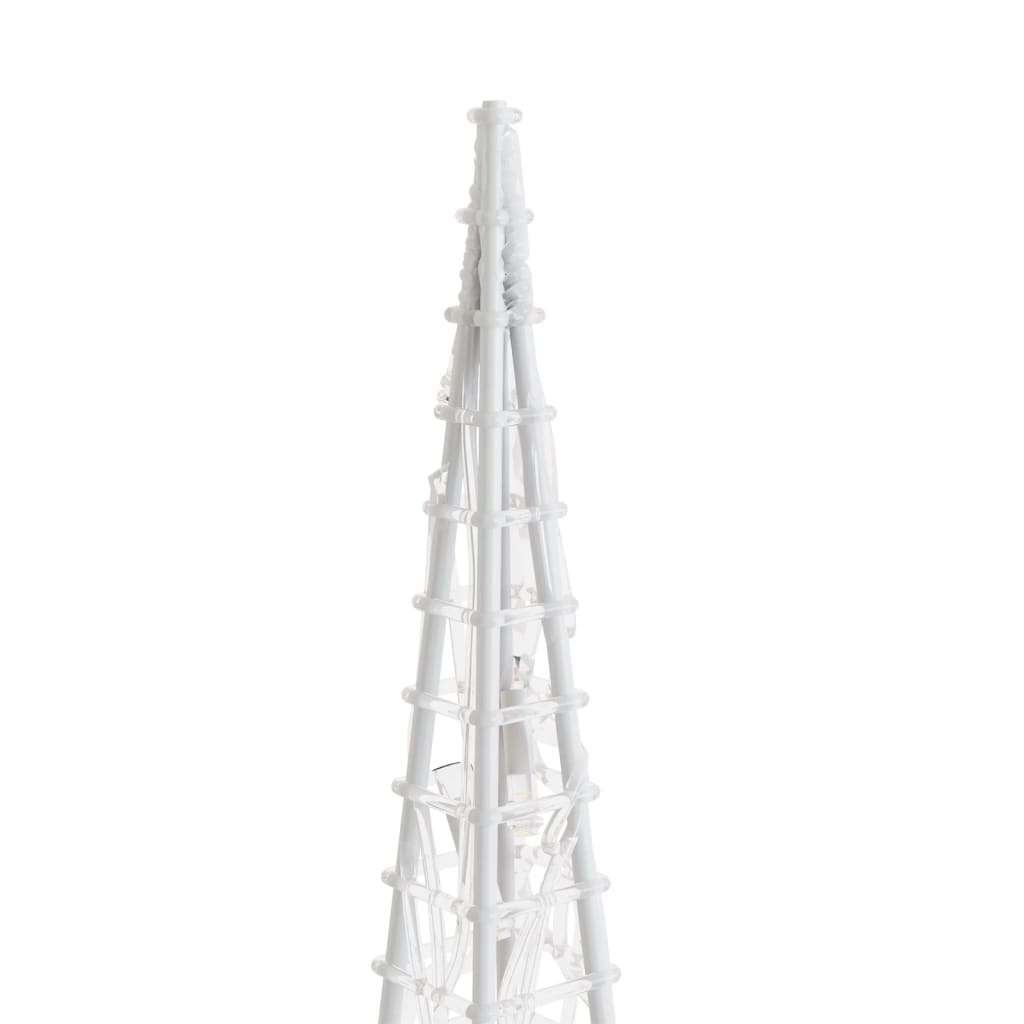 vidaXL LED-Leuchtkegel-Set Acryl Deko Kaltweiß 30/45/60 cm