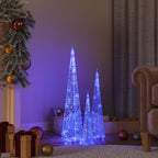vidaXL LED-Leuchtkegel-Set Acryl Deko Blau 30/45/60 cm