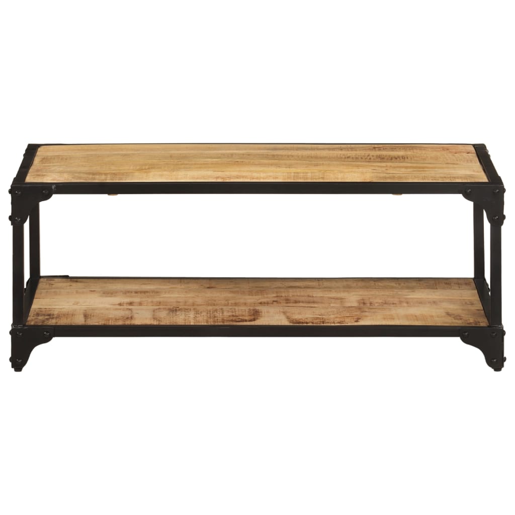 vidaXL Couchtisch 90x45x35 cm Raues Massives Mangoholz