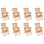 vidaXL Garten-Liegestühle 8 Stk. Massivholz Teak