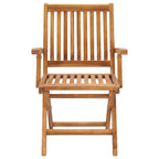 vidaXL Klappbare Gartenstühle mit Kissen 8 Stk. Massivholz Teak