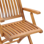 vidaXL Klappbare Gartenstühle mit Kissen 8 Stk. Massivholz Teak