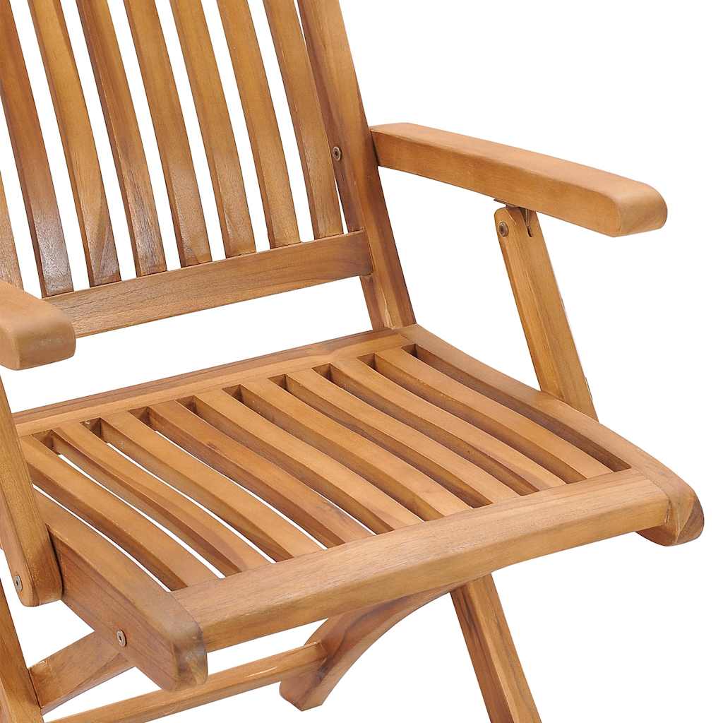 vidaXL Klappbare Gartenstühle mit Kissen 8 Stk. Massivholz Teak