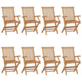 vidaXL Gartenstühle 8 Stk. Massivholz Teak