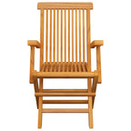 vidaXL Gartenstühle mit Anthrazit Kissen 8 Stk. Massivholz Teak