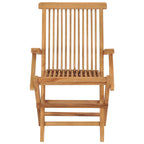 vidaXL Gartenstühle mit Cremeweißen Kissen 8 Stk. Massivholz Teak
