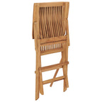 vidaXL Gartenstühle mit Blauen Kissen 8 Stk. Massivholz Teak