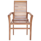 vidaXL Essstühle 6 Stk. Stapelbar Massivholz Teak