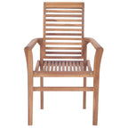 vidaXL Essstühle 6 Stk. mit Anthrazit Kissen Massivholz Teak
