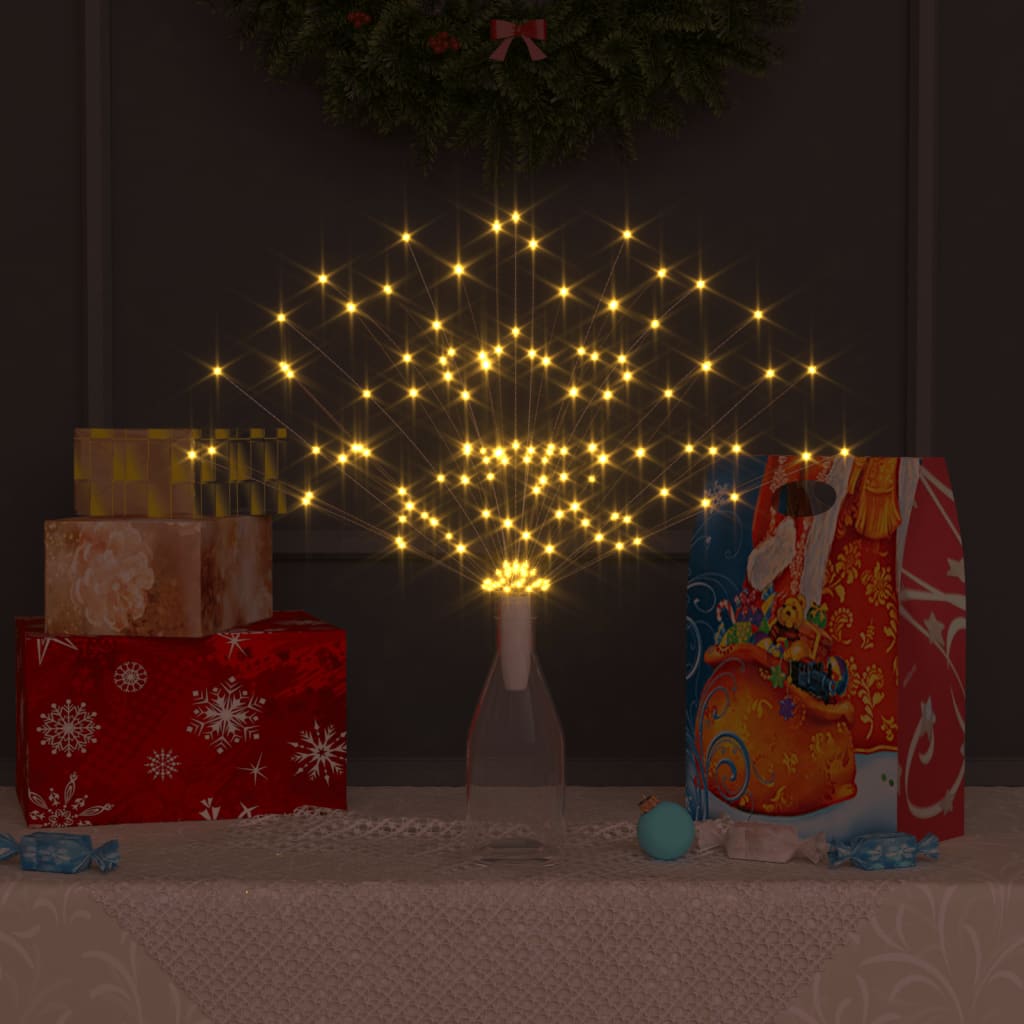 vidaXL Feuerwerkslicht Weihnachtsdeko Warmweiß 20 cm 140 LEDs