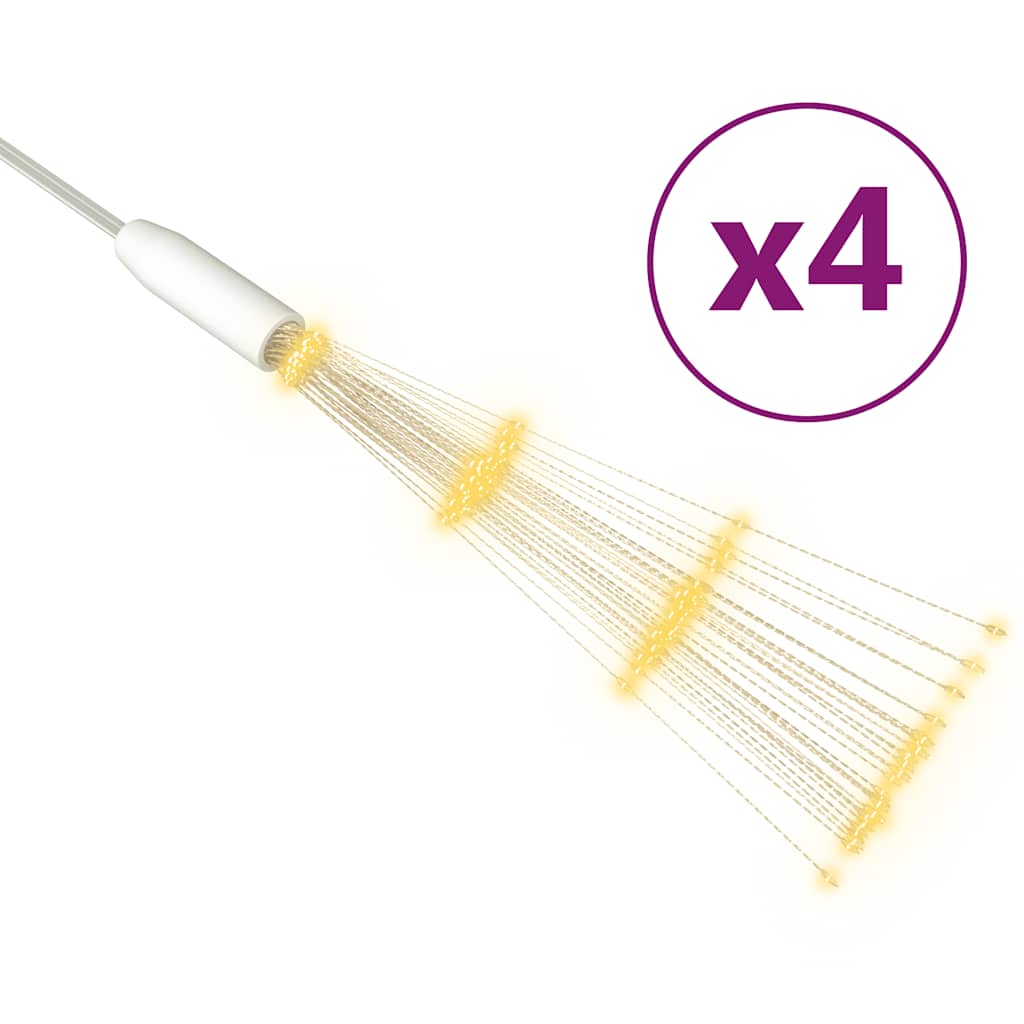 vidaXL Feuerwerkslichter 4 Stk. Weihnachtsdeko Warmweiß 20 cm 560 LEDs