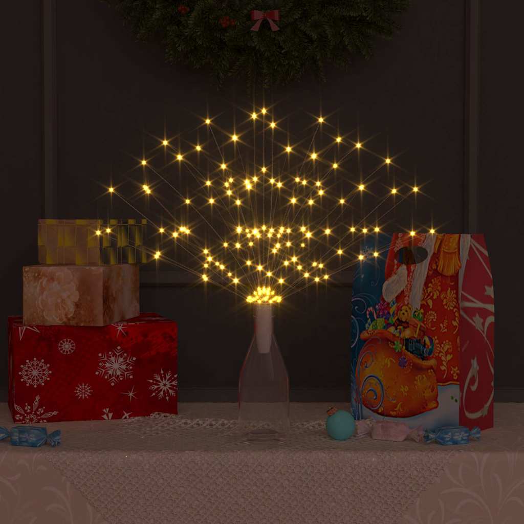 vidaXL Feuerwerkslichter 4 Stk. Weihnachtsdeko Warmweiß 20 cm 560 LEDs