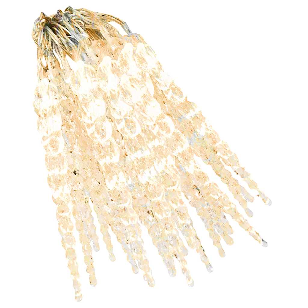 vidaXL Eiszapfen-Lichterkette 40-tlg. Warmweiß Acryl Fernbedienung