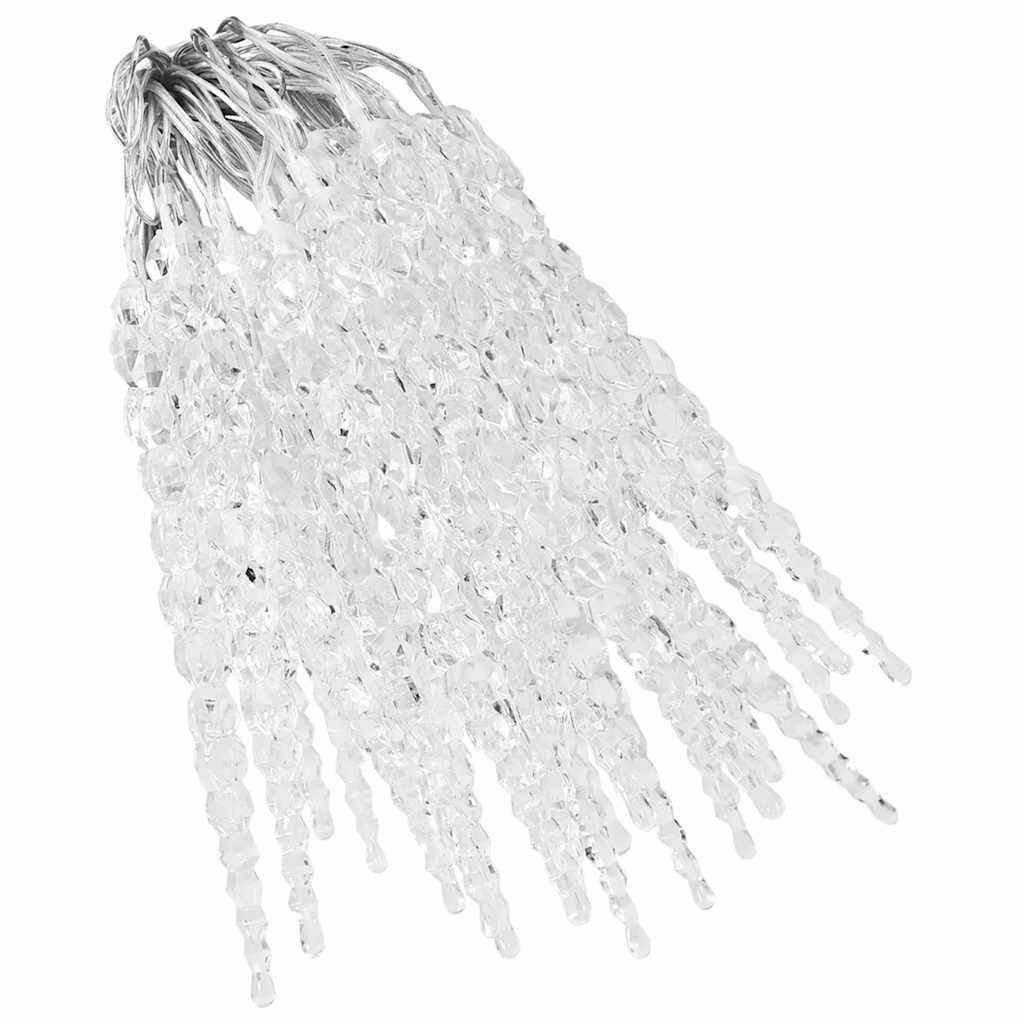 vidaXL Eiszapfen-Lichterkette 40-tlg. Warmweiß Acryl Fernbedienung