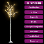 vidaXL Weihnachtsbaum 200 LEDs 2,2 m Warmweiß Indoor Outdoor