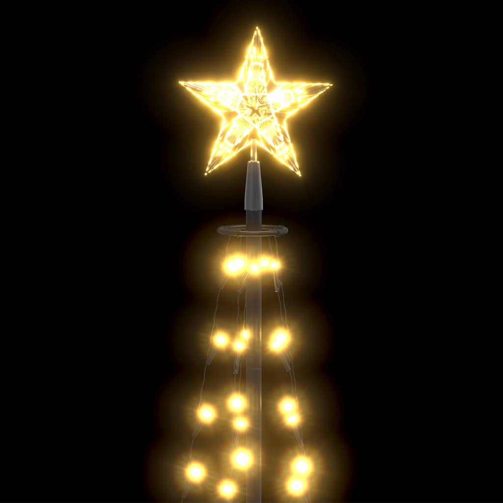 vidaXL Weihnachtsbaum Kegelform 70 LEDs Deko Warmweiß 50x120 cm