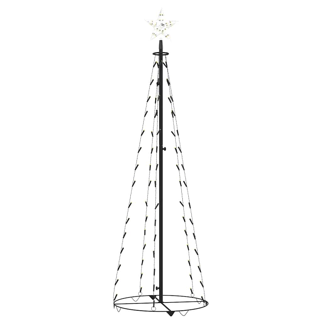 vidaXL Weihnachtsbaum Kegelform 84 LEDs Deko Warmweiß 50x150 cm