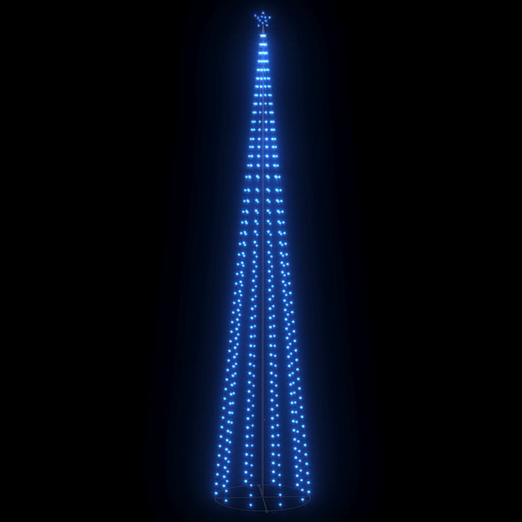 vidaXL Weihnachtsbaum Kegelform 752 LEDs Deko Blau 160x500 cm