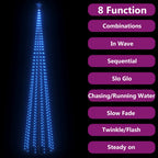 vidaXL Weihnachtsbaum Kegelform 752 LEDs Deko Blau 160x500 cm