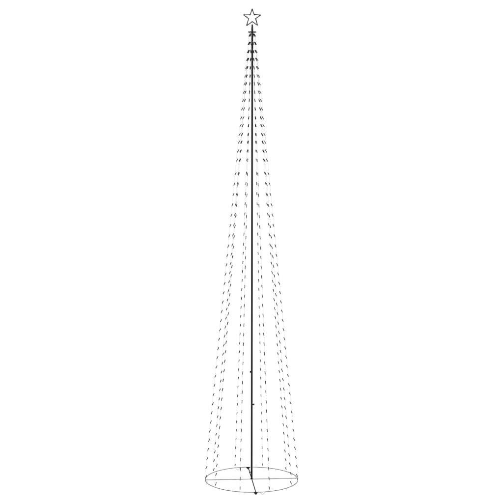 vidaXL Weihnachtsbaum Kegelform 752 LEDs Deko Blau 160x500 cm
