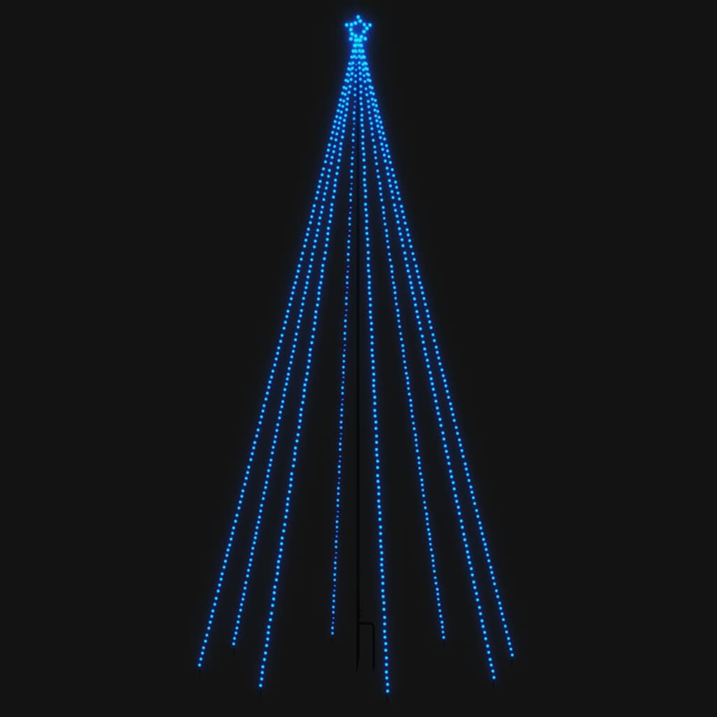 vidaXL LED Weihnachtsbaum Indoor Outdoor 576 LEDs Blau 3,6 m