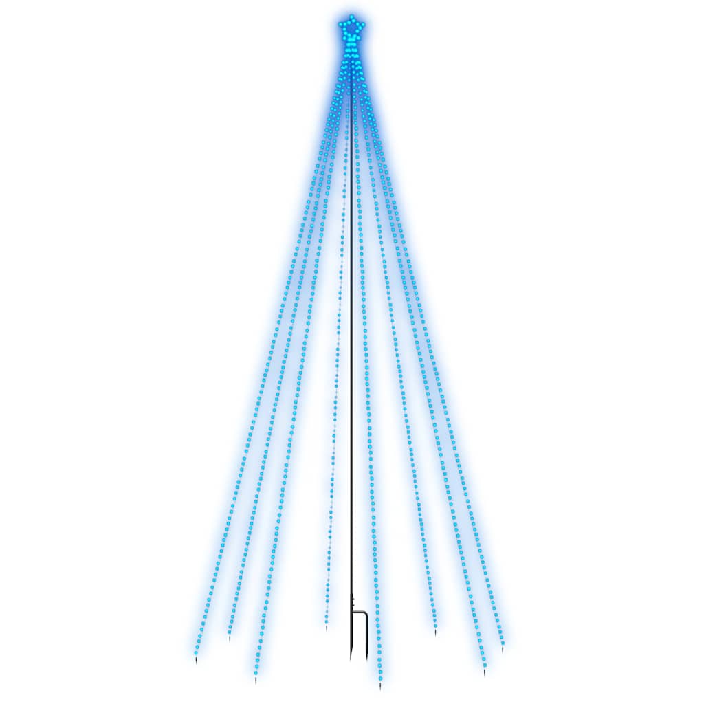 vidaXL LED Weihnachtsbaum Indoor Outdoor 576 LEDs Blau 3,6 m