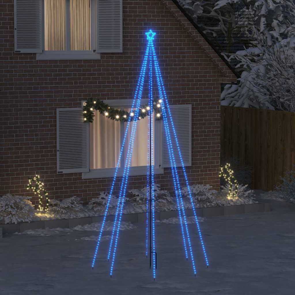 vidaXL LED Weihnachtsbaum Indoor Outdoor 576 LEDs Blau 3,6 m