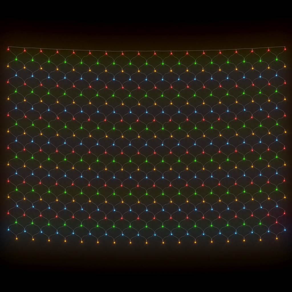 vidaXL LED-Lichternetz Mehrfarbig 3x2 m 204 LEDs Indoor Outdoor