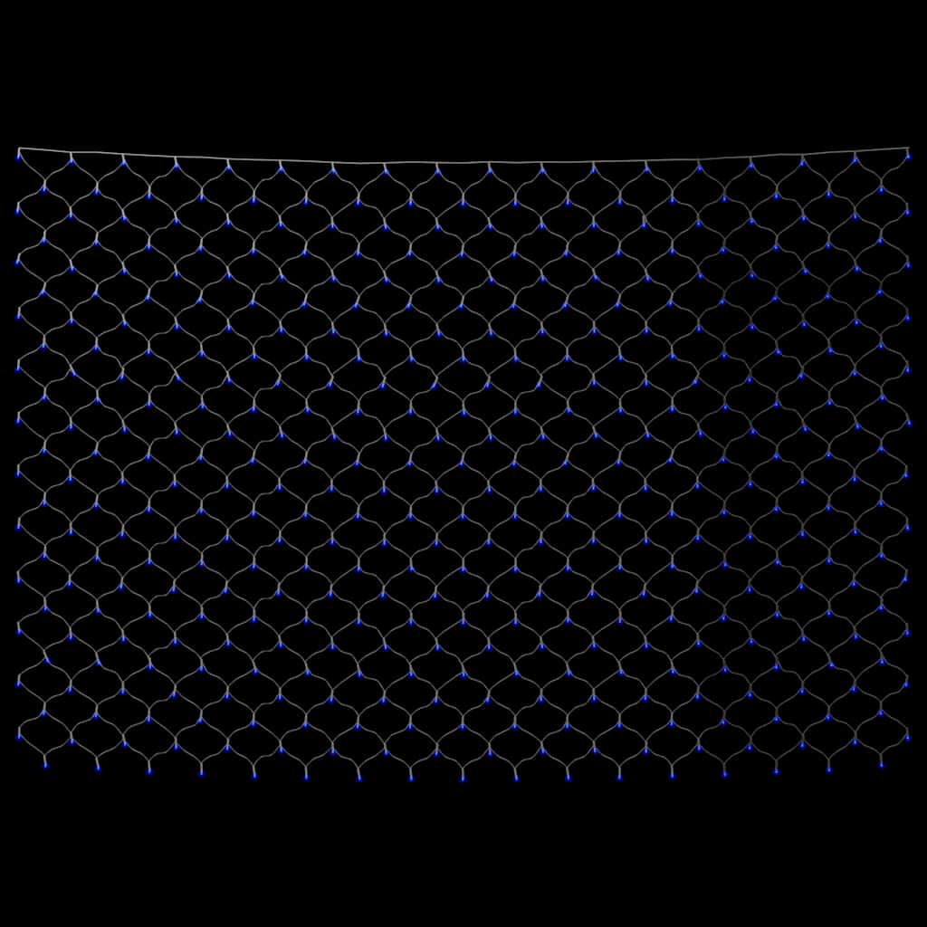 vidaXL LED-Lichternetz Blau 3x3 m 306 LEDs Indoor Outdoor
